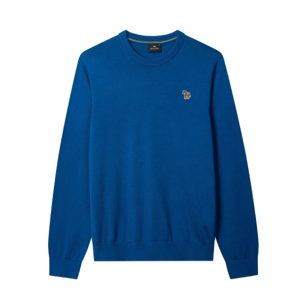 Ps By Paul Smith Men's Blue Jumpers - Round-Neck Knitwear - Xl - Knitwear