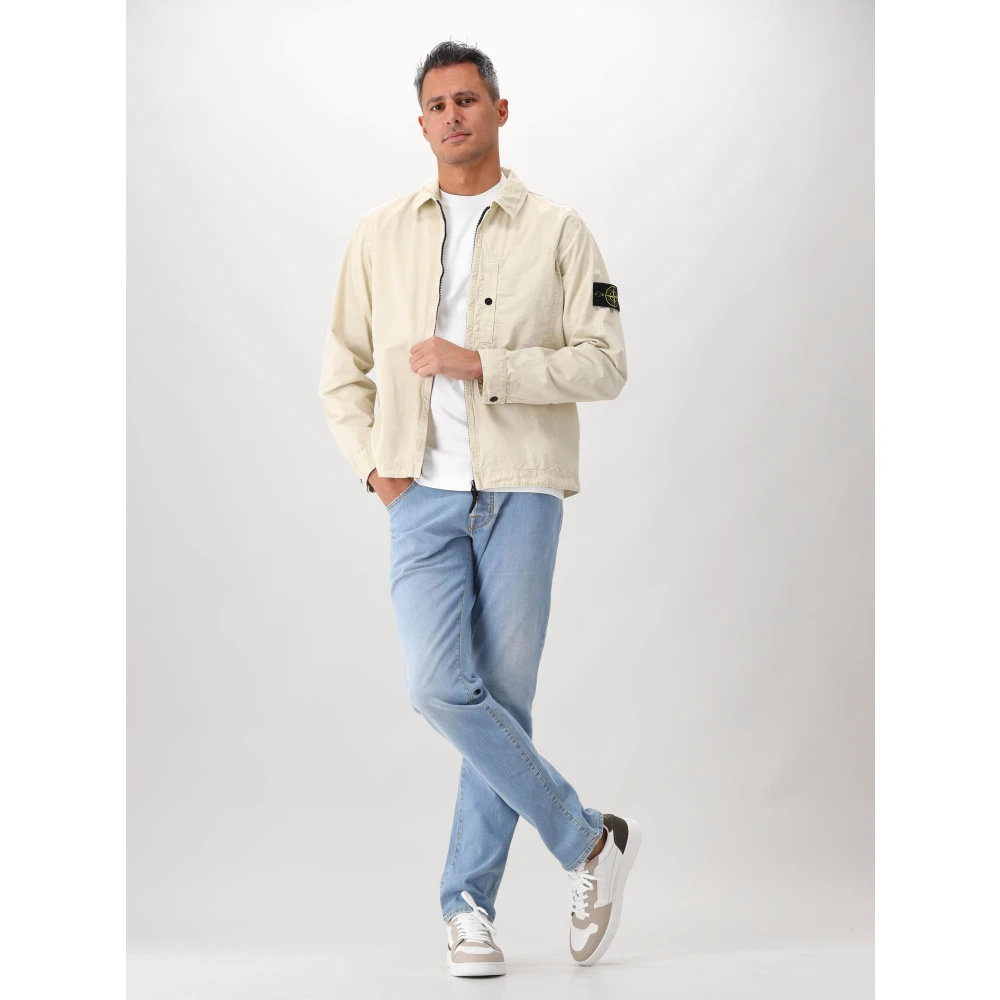 Stone Island Beige Overshirt Beige Heren