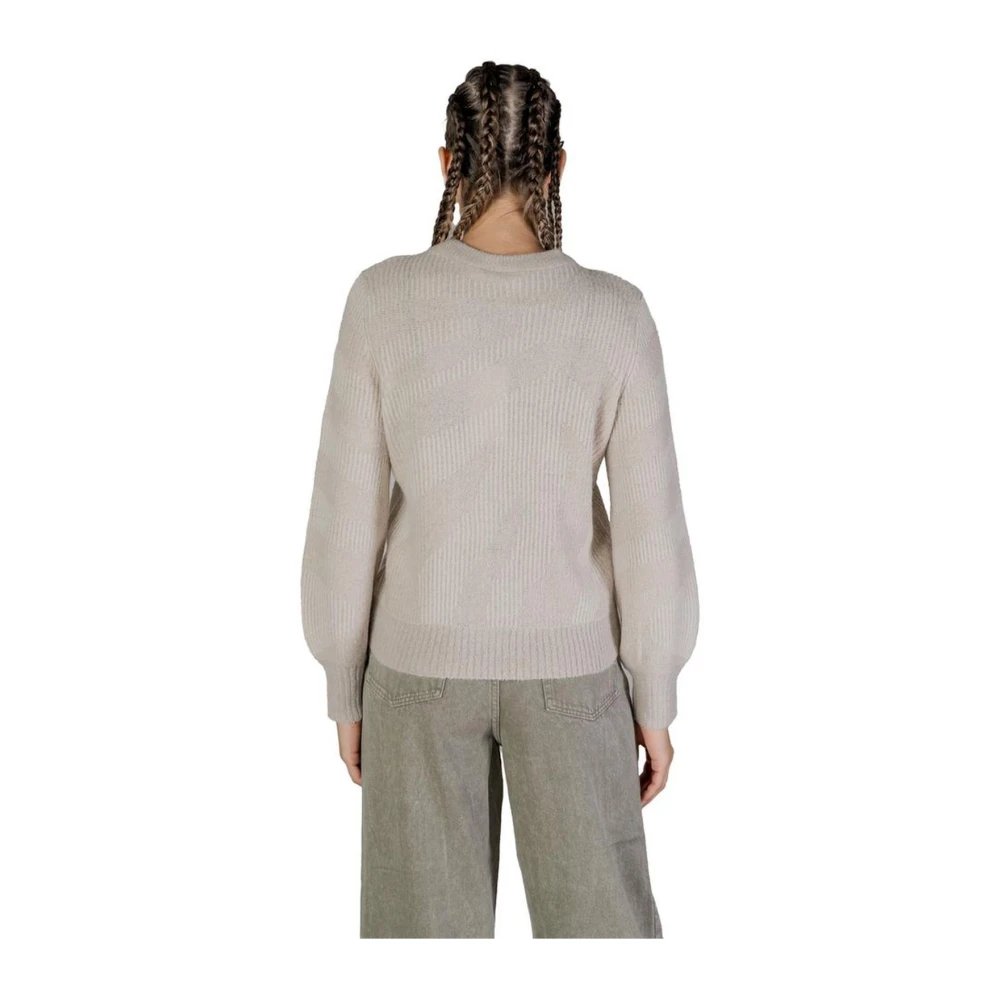 Vila Gezellige Acryl Blend Trui voor vrouwen Beige Dames