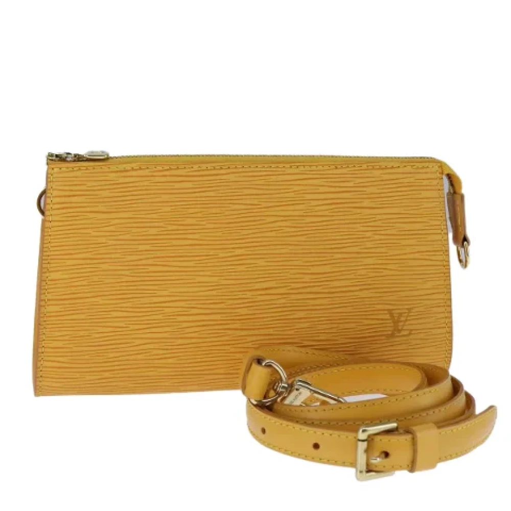 Louis Vuitton Vintage Pre-owned Leather pouches Yellow Dames