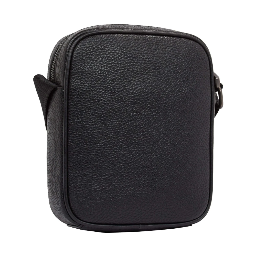 Tommy Hilfiger Zwarte Crossbody Tas Reporter Stijl Black Heren