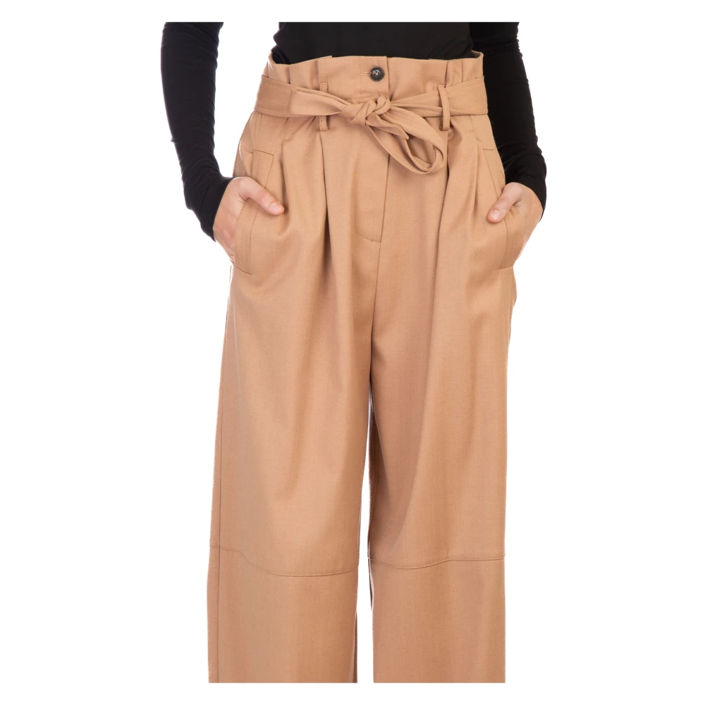 pinko Pacman Flanellen Broek Beige Dames