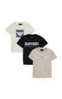 enfants-t-shirt-imprime-graphique-jaune-creme