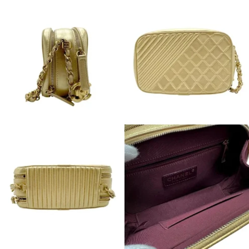 Chanel Vintage Pre-owned Leather chanel-bags Yellow Dames