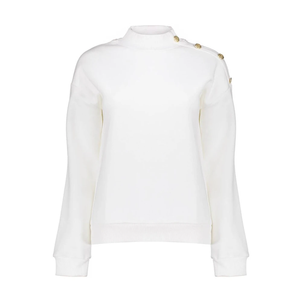 Geisha Sweatshirt met knopen White Dames