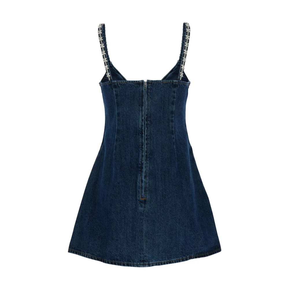 Self Portrait Blauwe Minijurk met Strikdetail Blue Dames