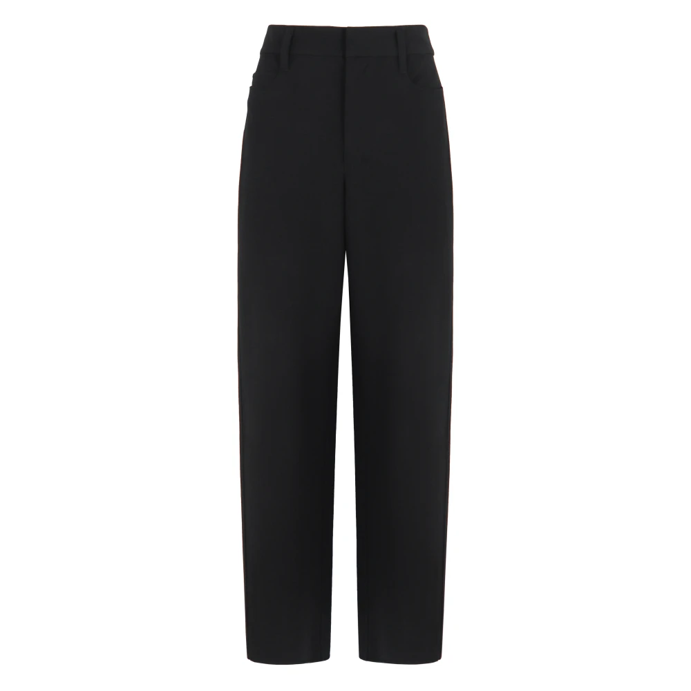 Max Mara Black Straight Trousers, Female, Xs, Elegant Wool Trousers