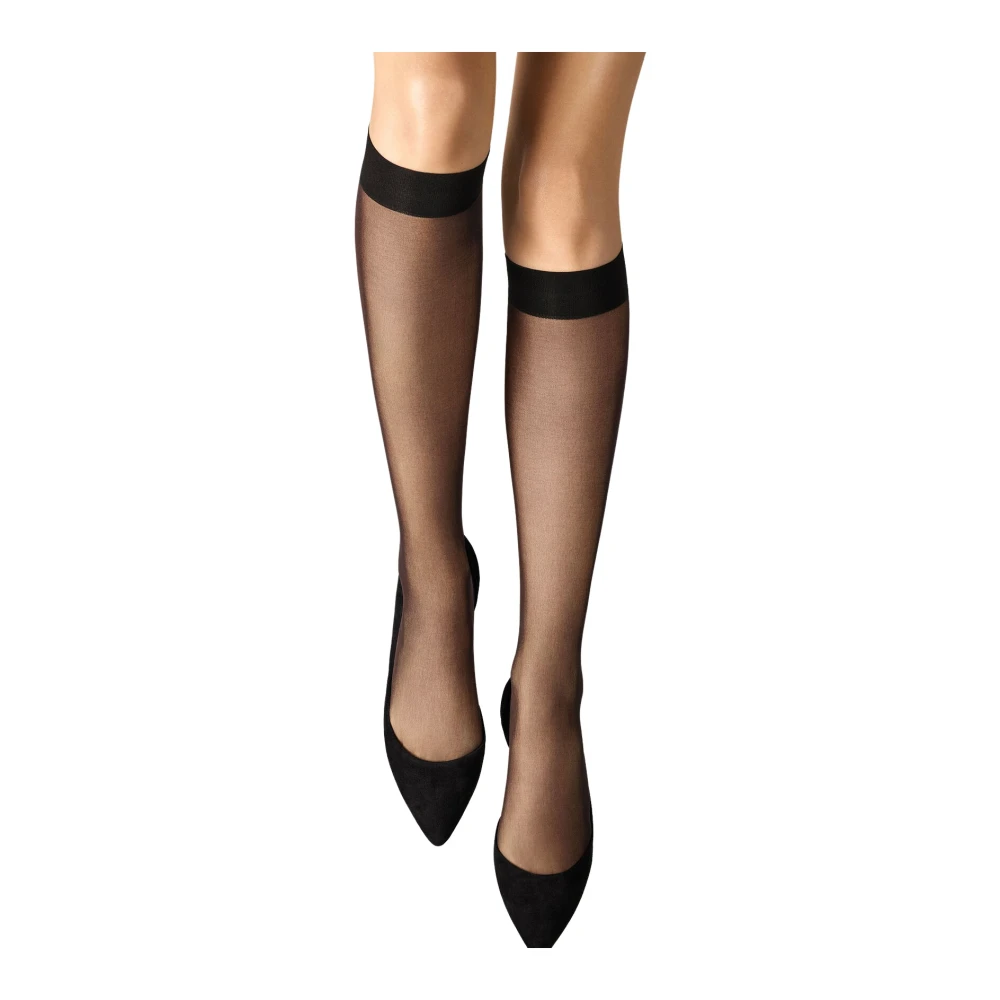 Wolford Zwarte kniekousen IND 10 Black Dames