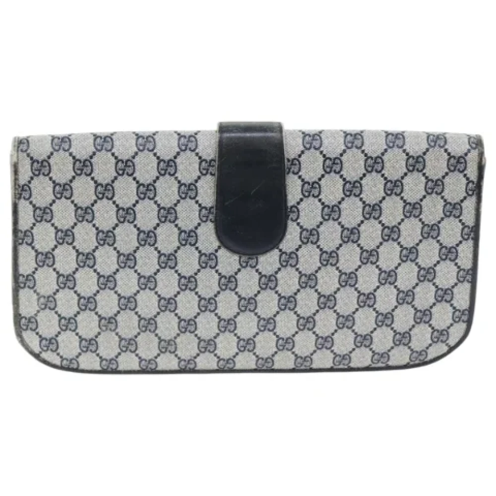 Gucci Vintage Pre-owned Leather clutches Blue Dames