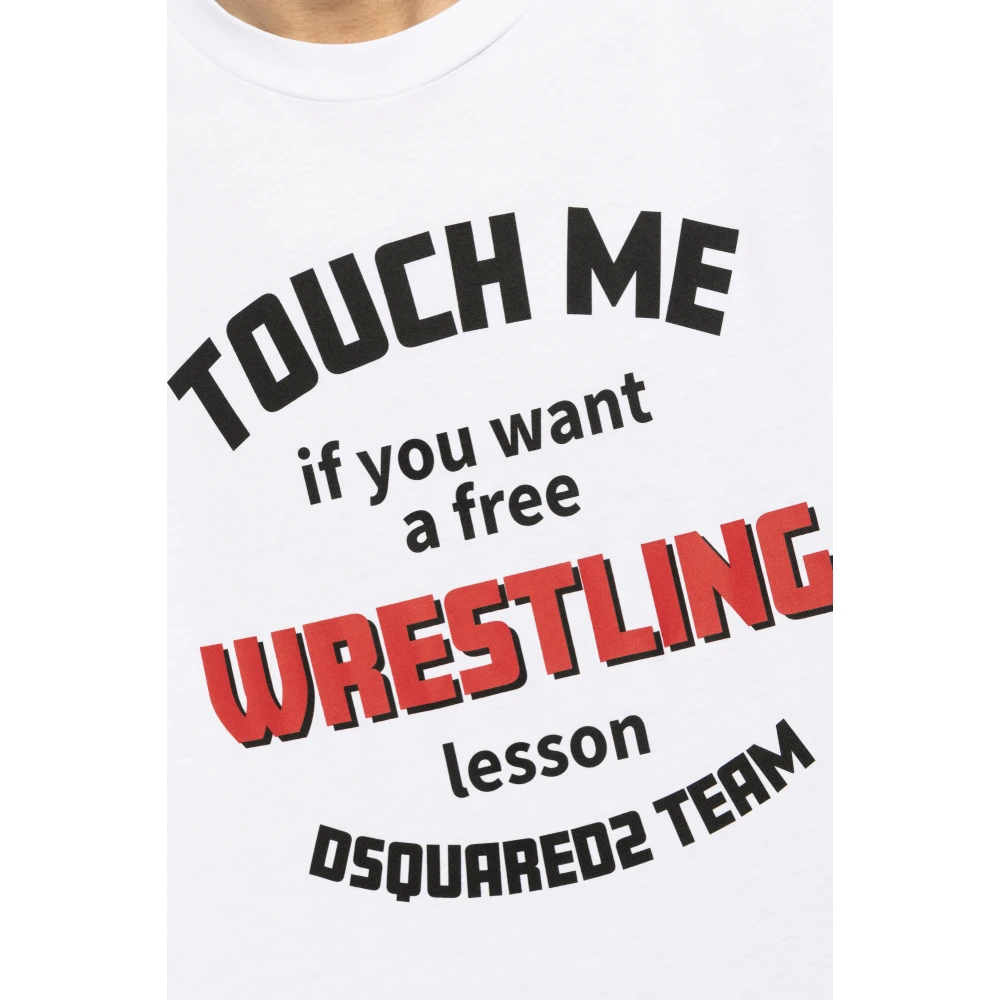 Dsquared2 T-shirt met logo White Heren
