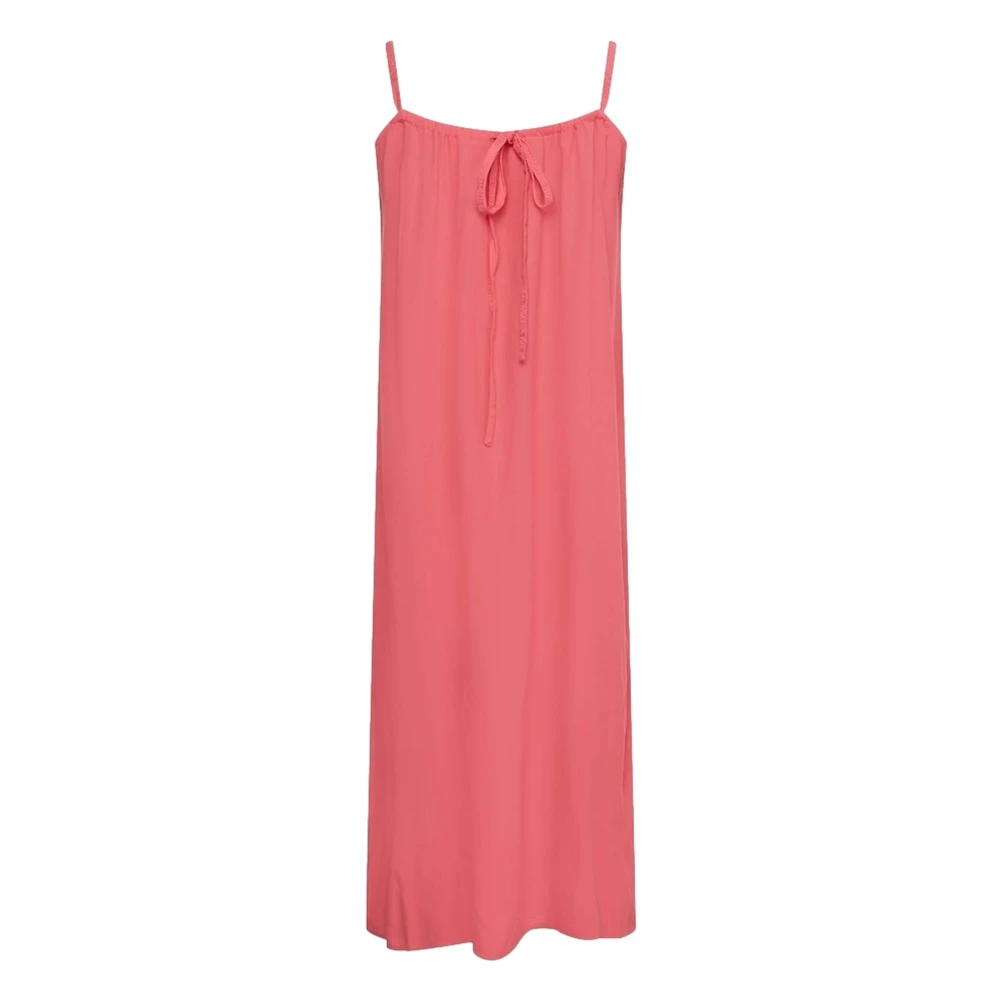 Tommy Jeans Essential Cami Midi Jurk Pink Dames