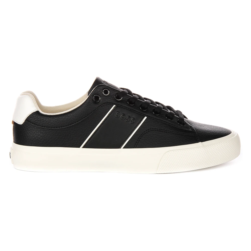 Hugo Men's Black White Leather Trainers - Sneakers - 9 Uk - Shoes