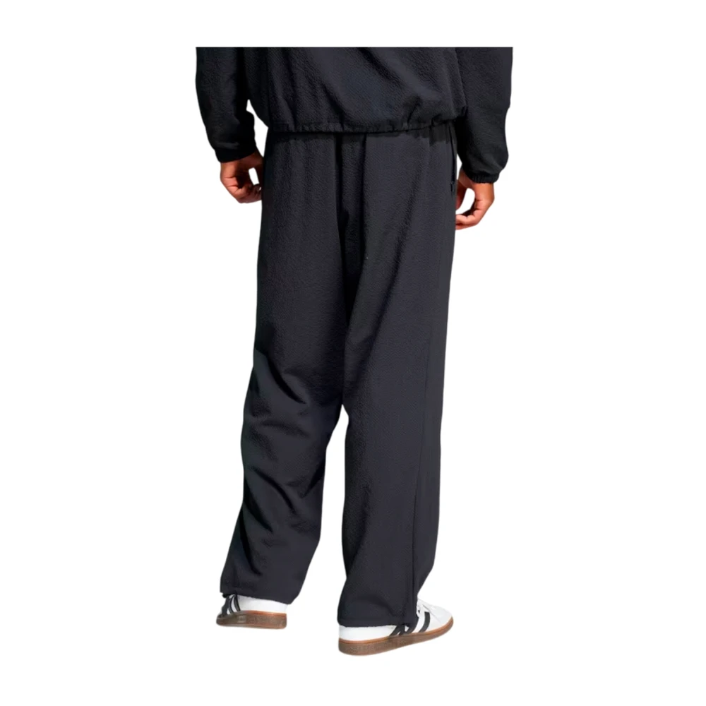 Adidas Seersucker Casual Broek voor Dagelijkse Stijl Black Heren