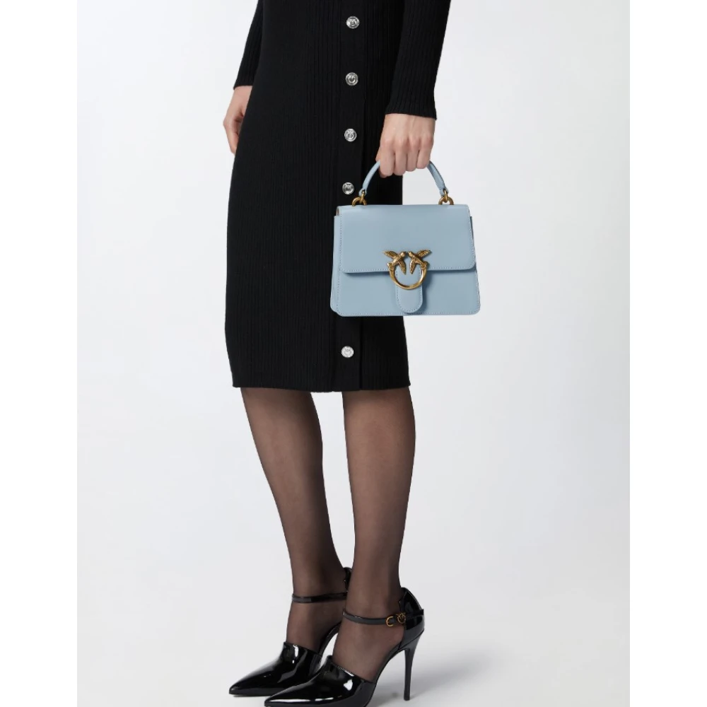 pinko Love Birds Diamond Cut Schoudertas Blue Dames
