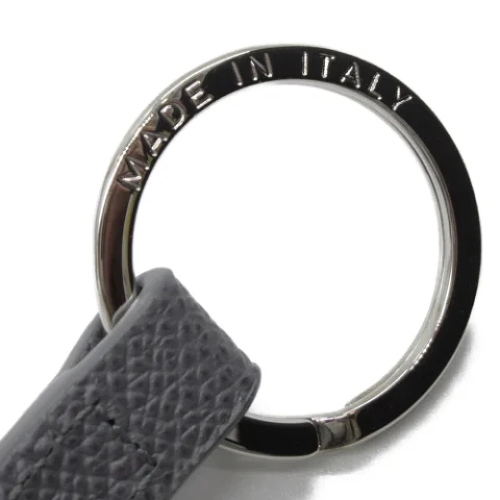 Bvlgari Vintage Pre-owned Leather key-holders Gray Unisex