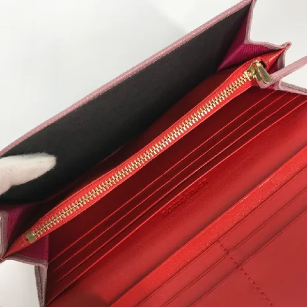 Bvlgari Vintage Pre-owned Leather wallets Pink Dames