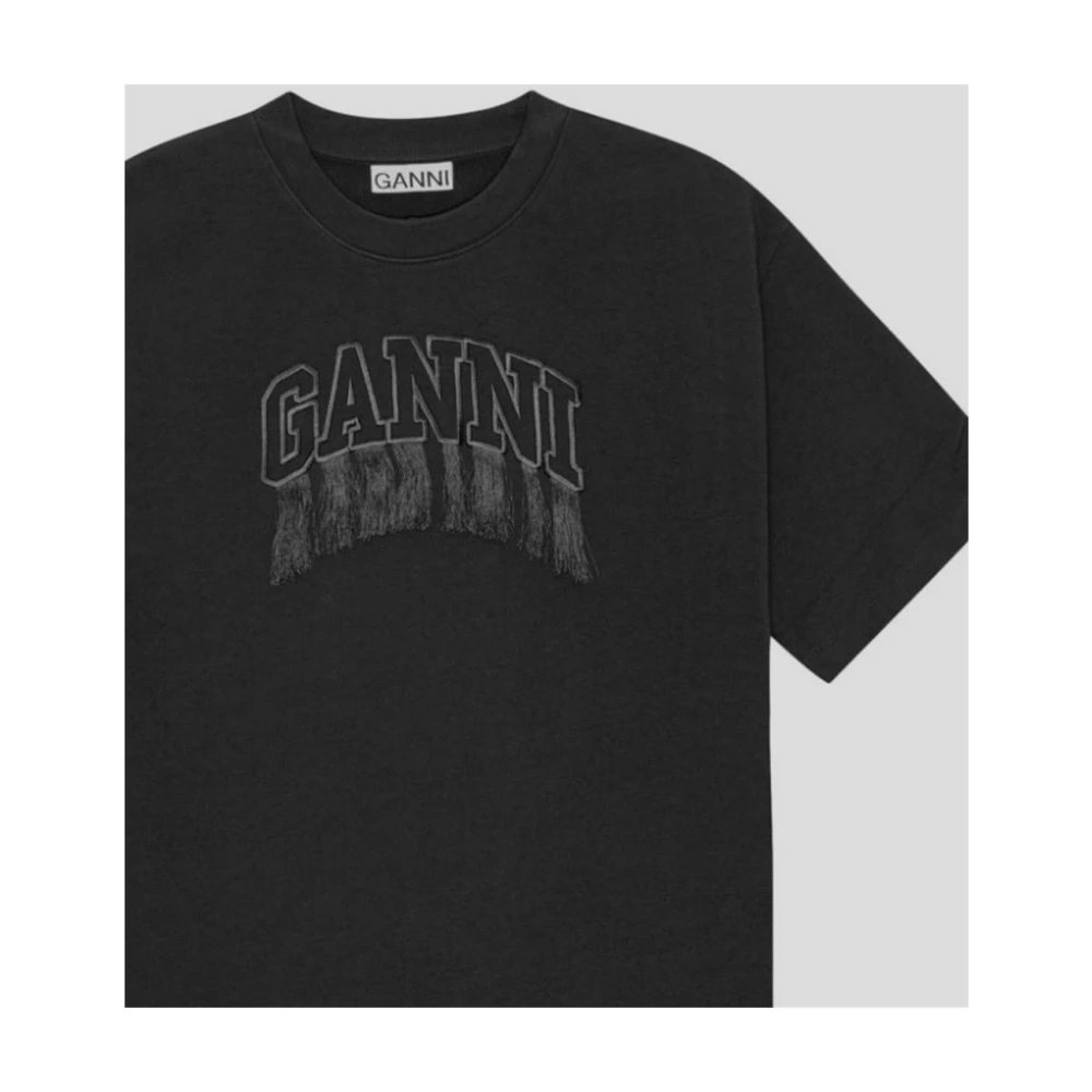 Ganni Damesmode T-shirt Black Dames