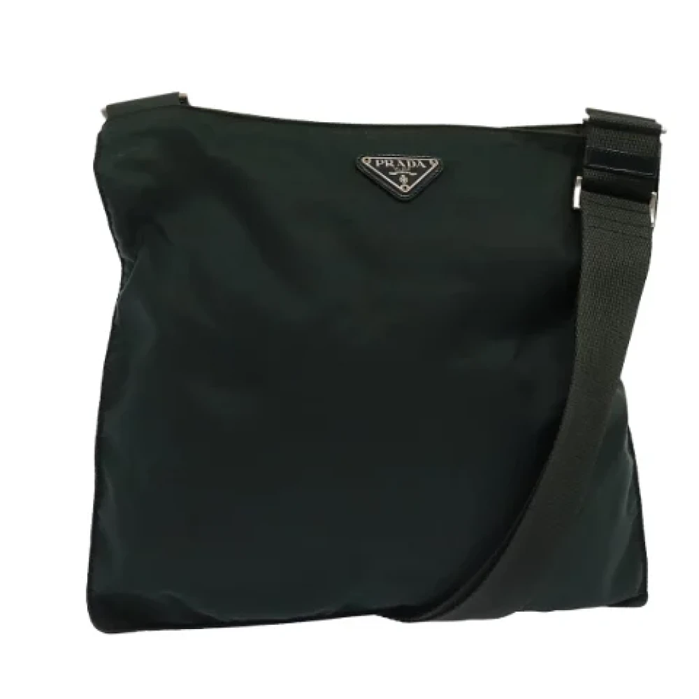 Prada Vintage Pre-owned Nylon prada-bags Green Dames