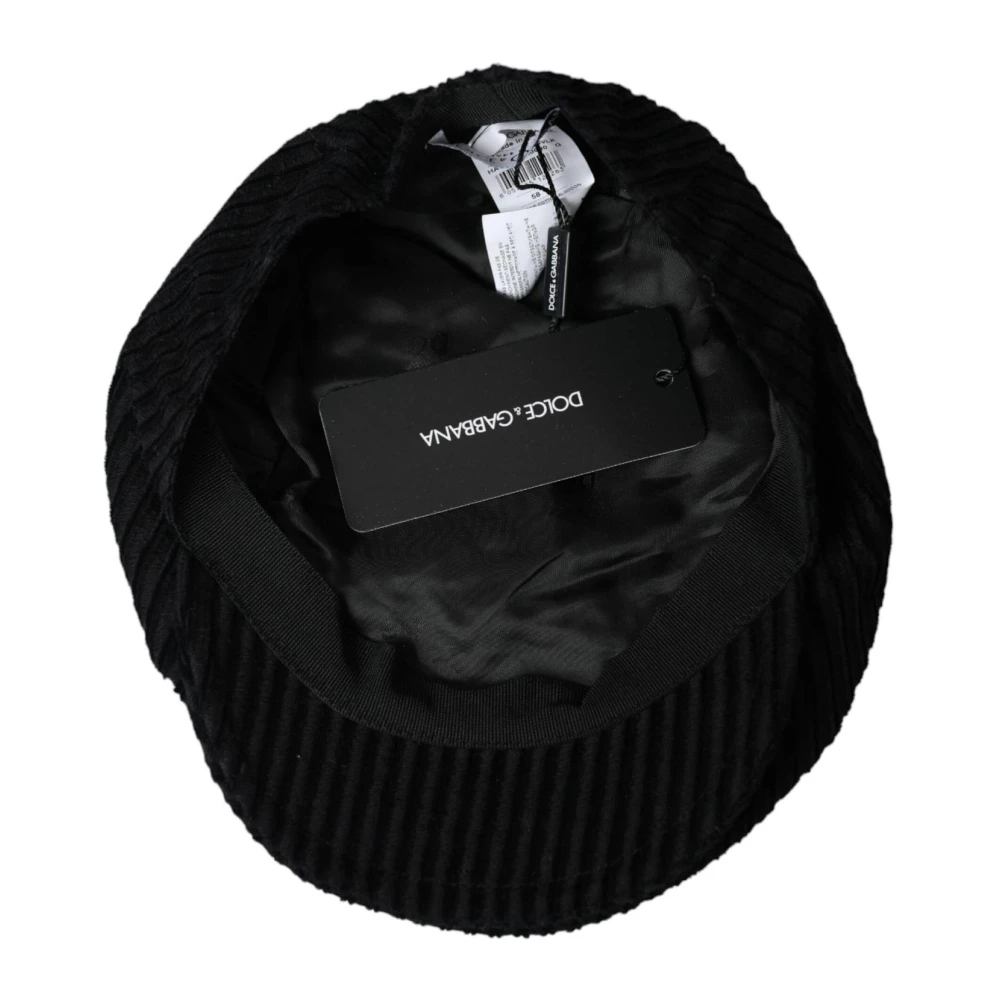 Dolce & Gabbana Stijlvolle Wide Brim Bucket Hat Black Heren