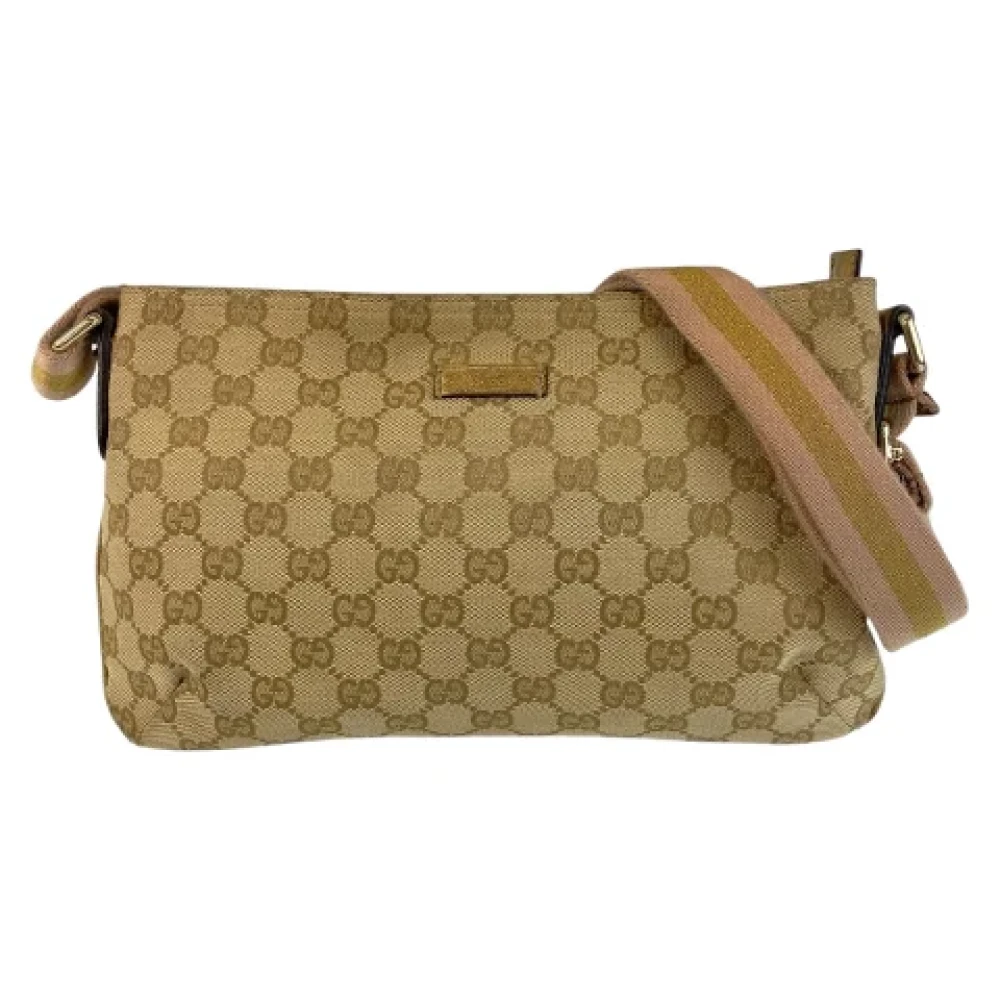 Gucci Vintage Pre-owned Canvas crossbody-bags Beige Dames