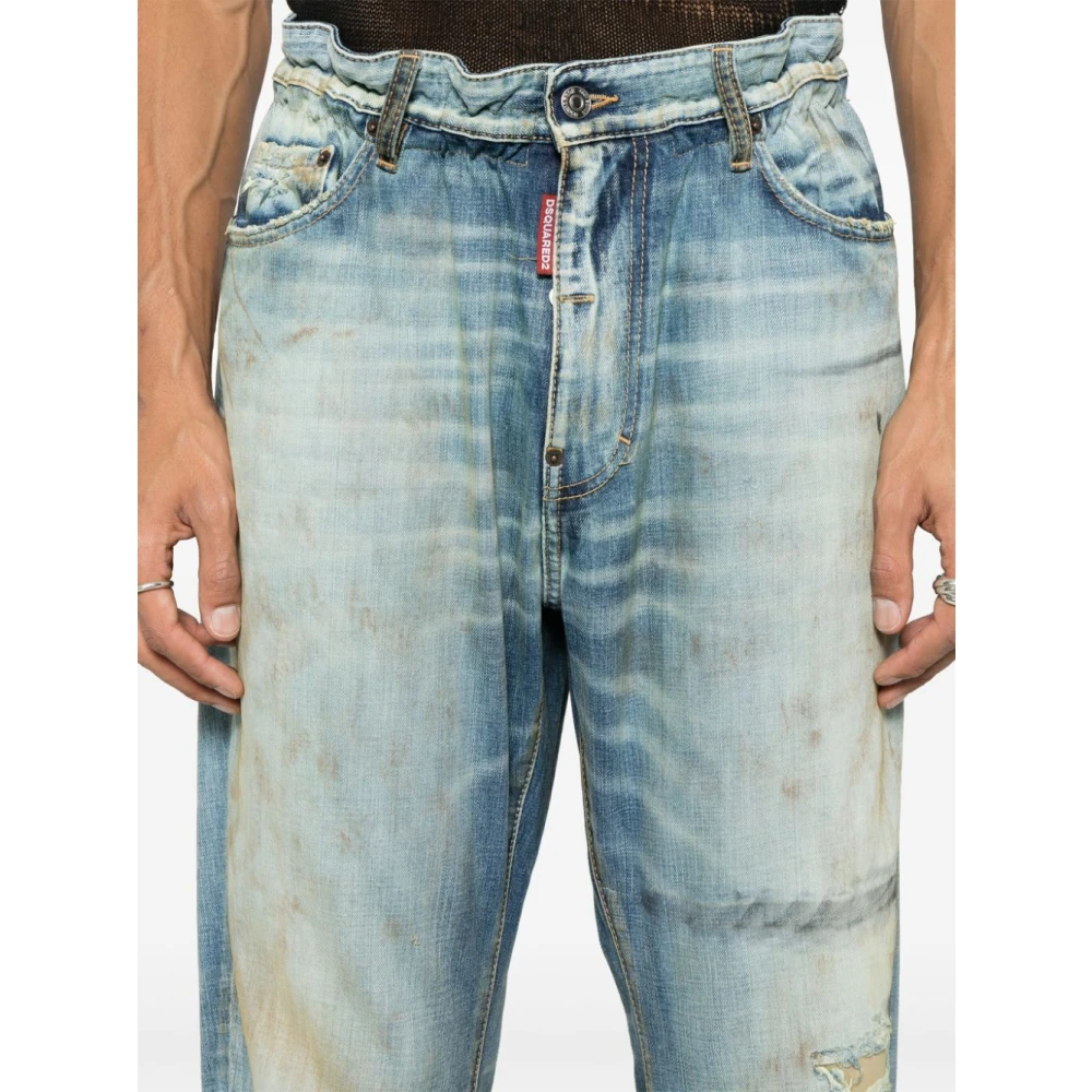 Dsquared2 Blauwe Denim Jeans voor Mannen Blue Heren