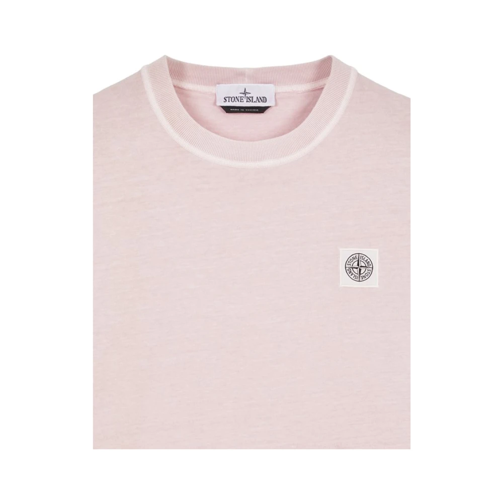 Stone Island Roze Slim Fit T-shirts en Polos Pink Heren