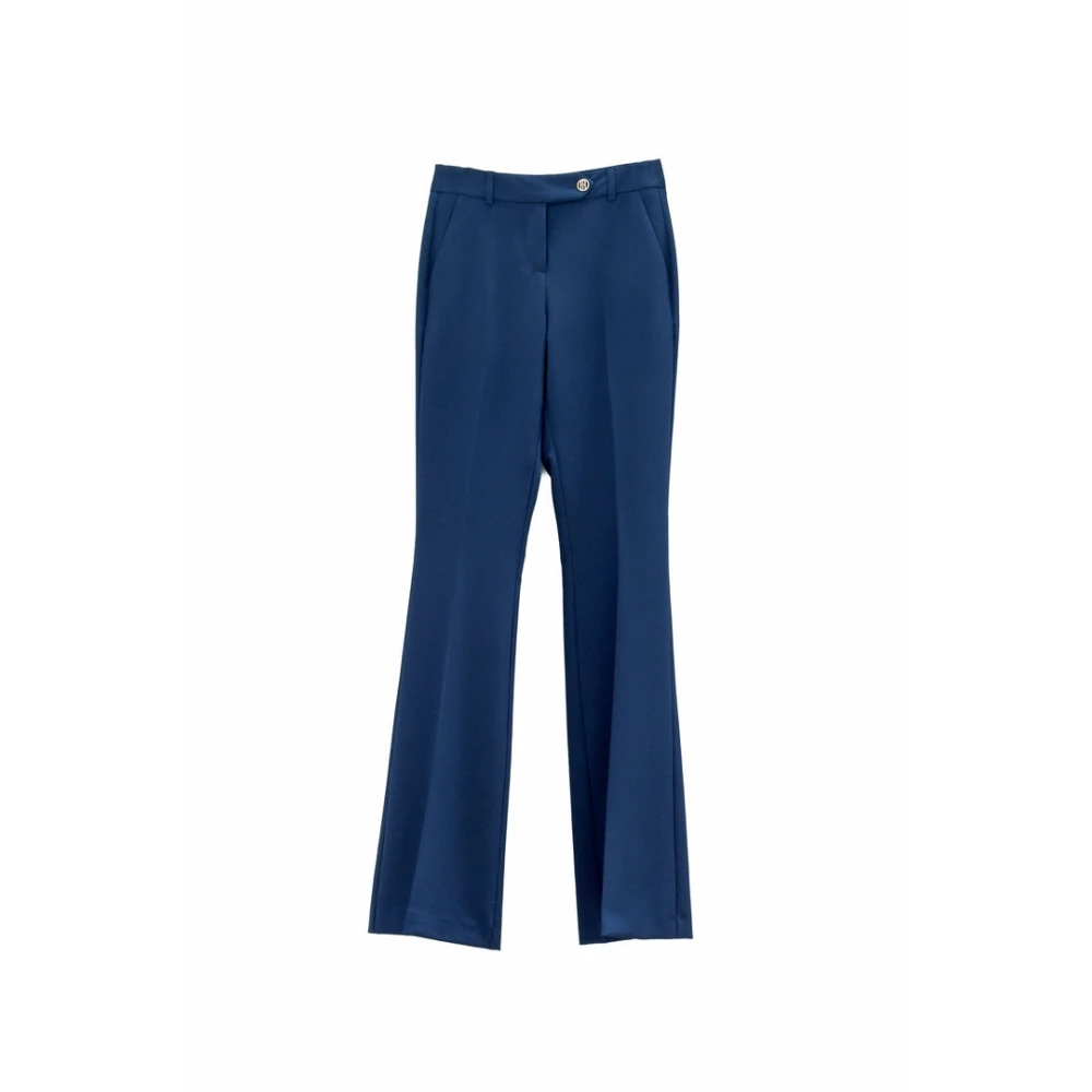 Fracomina Mujer Azul - Pantalón Bootcut Con Cintura Regular - Trousers - S
