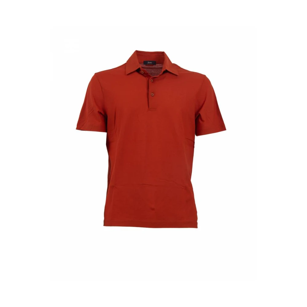 Herno Klassieke Polo Shirt voor Mannen Red Heren
