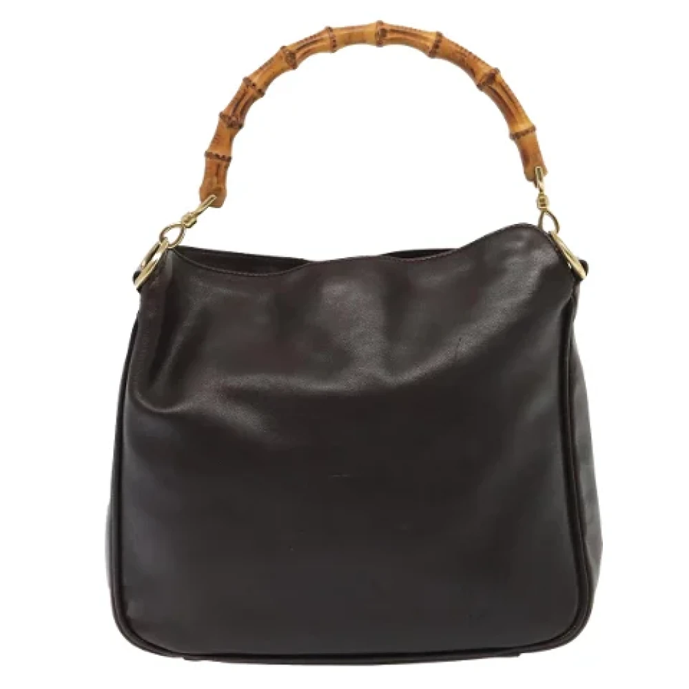 Gucci Vintage Pre-owned Leather gucci-bags Brown Dames
