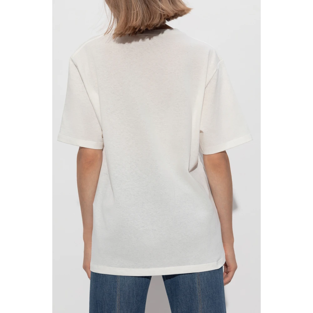 Chloé Bedrukt T-shirt Beige Dames