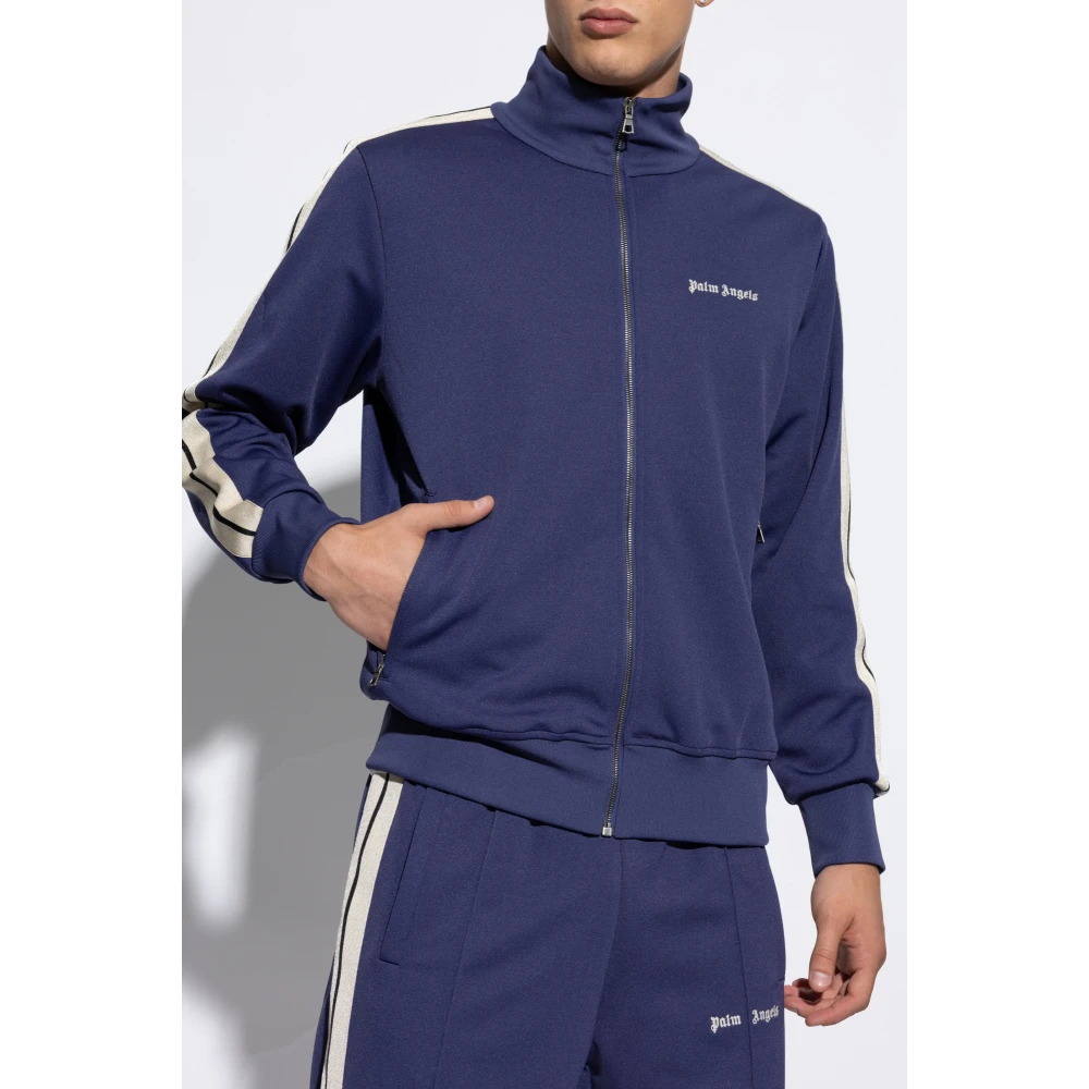 Palm Angels Sweatshirt met logo Purple Heren