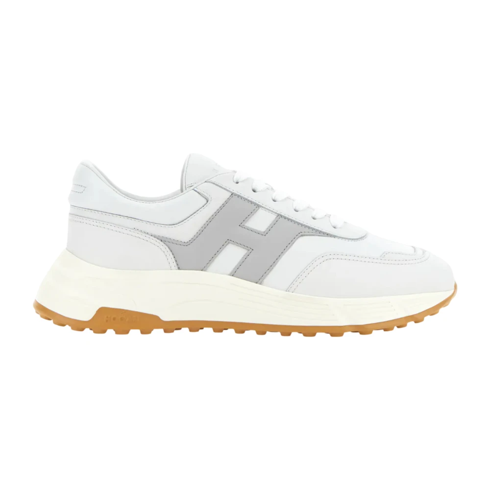 Hogan Witte Sneakers Hyperlight Glad Leer Heren Schoenen