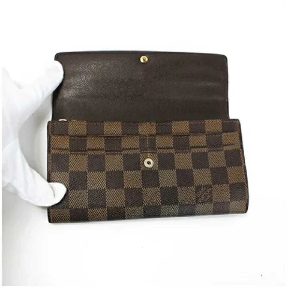 Louis Vuitton Vintage Pre-owned Canvas wallets Brown Dames