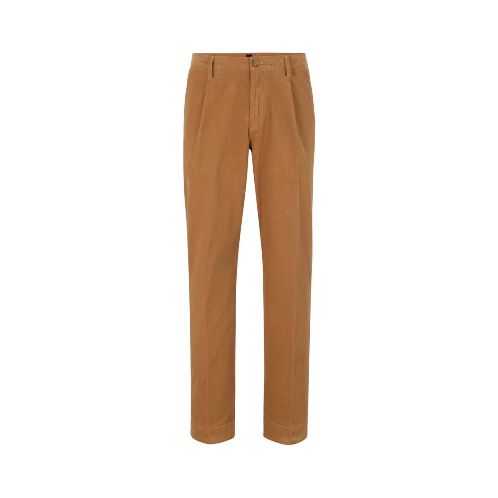 Hugo Boss Slim-Fit Cord-Chino Broek Brown Heren