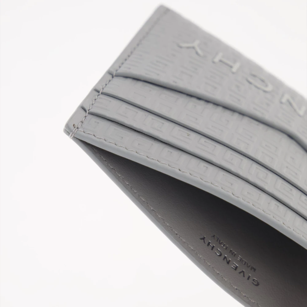 Givenchy Leren Kaarthouder met 4G-print Gray Heren