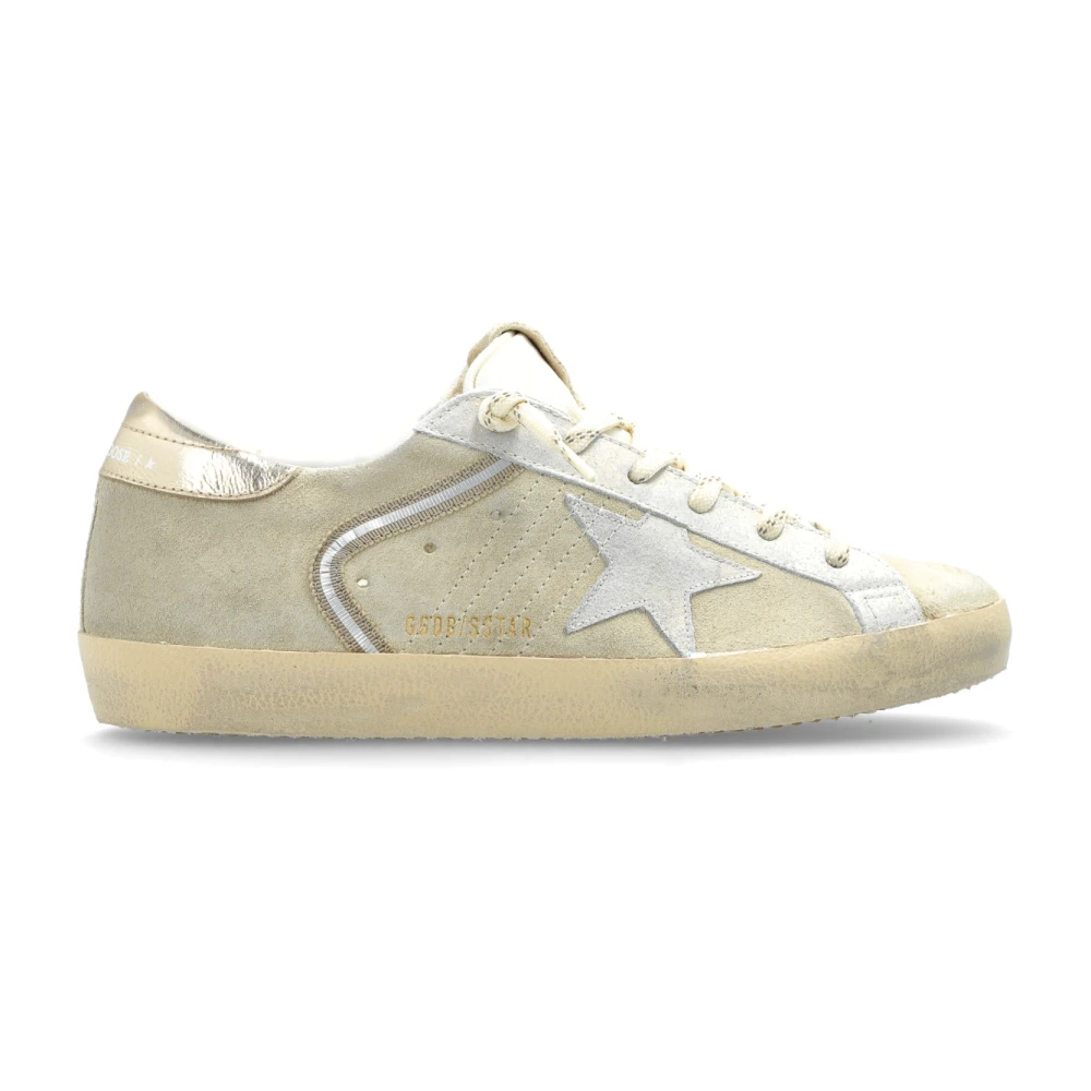 Golden Goose Women's Beige Sneakers, 3 Uk, Super-Star Classic With List Trainers