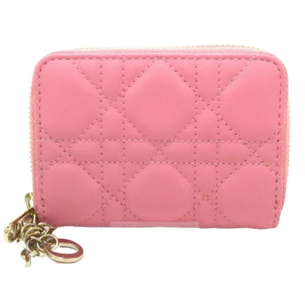 Dior Vintage Pre-owned Leather wallets Roze Dames