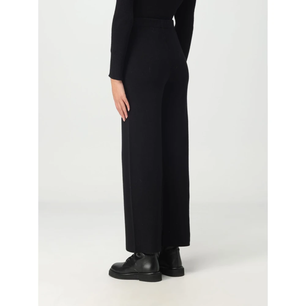 Kaos Zwarte elastische taille regular fit broek Black Dames
