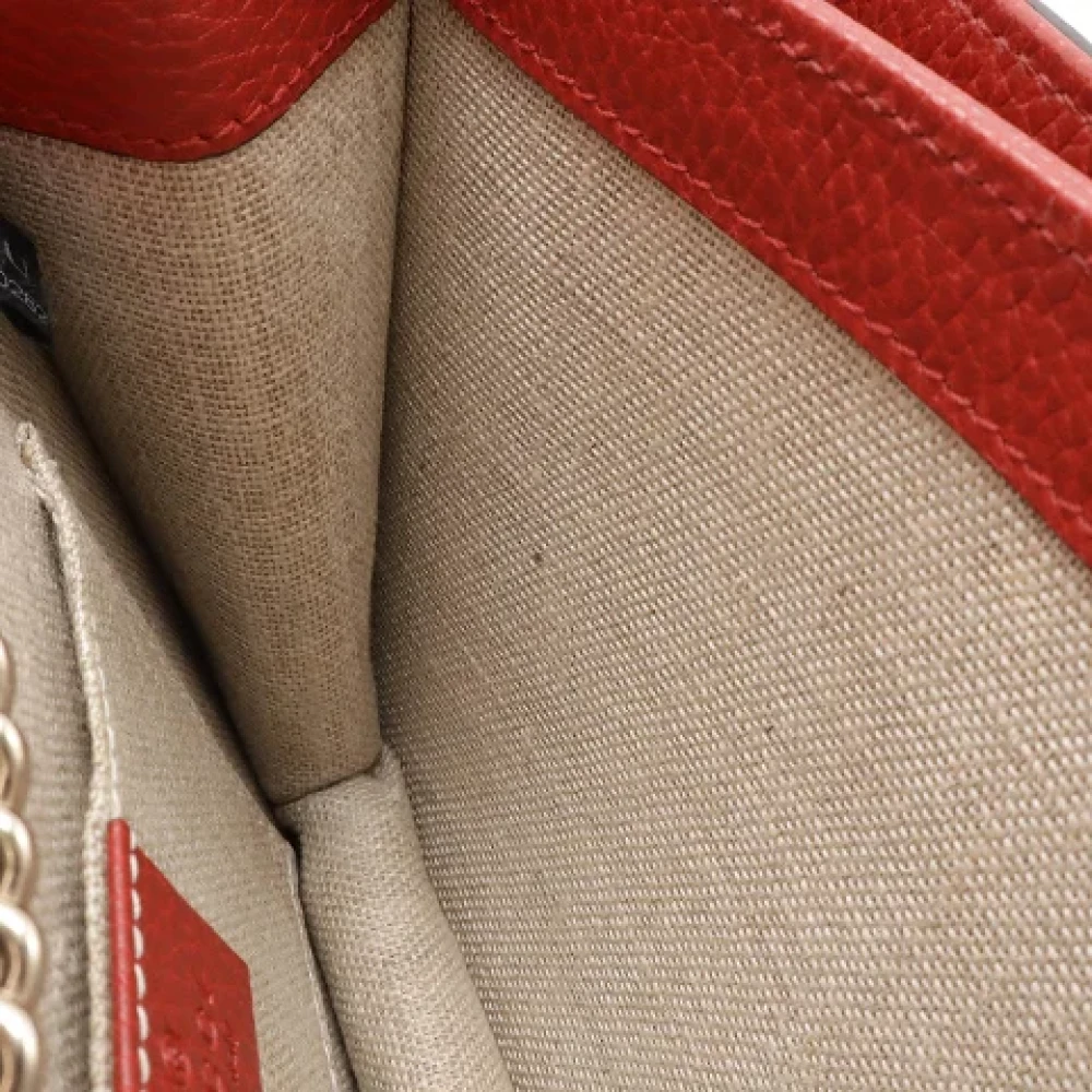 Gucci Vintage Pre-owned Leather gucci-bags Red Dames