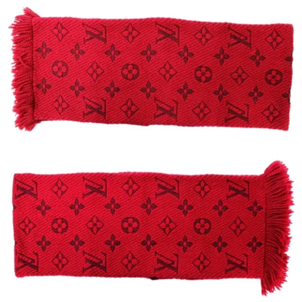 Louis Vuitton Vintage Pre-owned Fabric scarves Red Dames