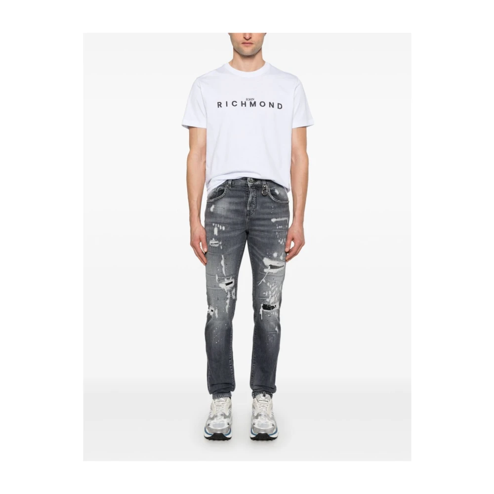 John Richmond Zwarte Jeans voor Moderne Man Black Heren