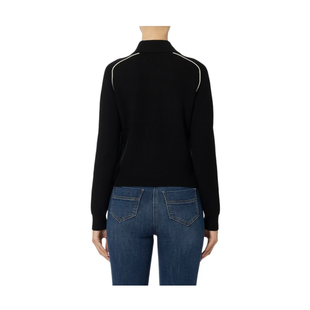 Elisabetta Franchi Stijlvolle Gebreide Top Black Dames