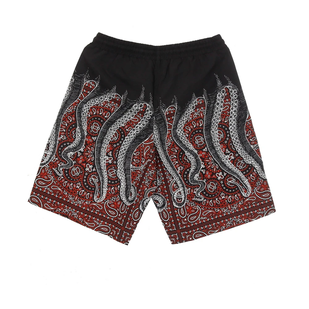 Octopus Zwarte Bandana Boardshorts Zwembroek Multicolor Heren