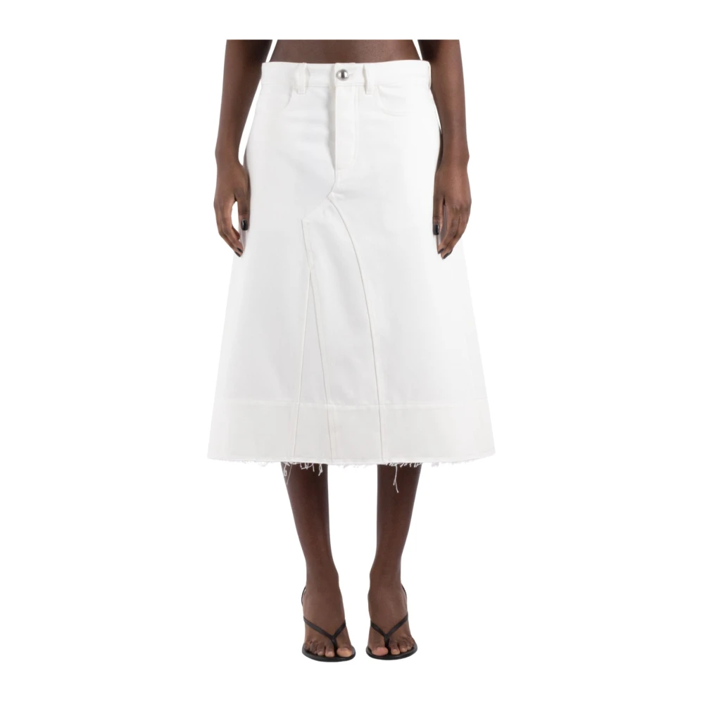 Jil Sander Witte Katoenen Jurk Gemaakt in Italië White Dames