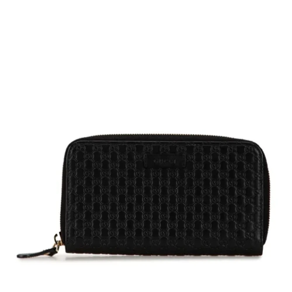 Gucci Vintage Pre-owned Leather wallets Black Dames