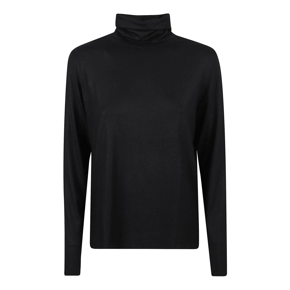 Majestic filatures Elegante Viscose T-shirts en Polos Black Dames