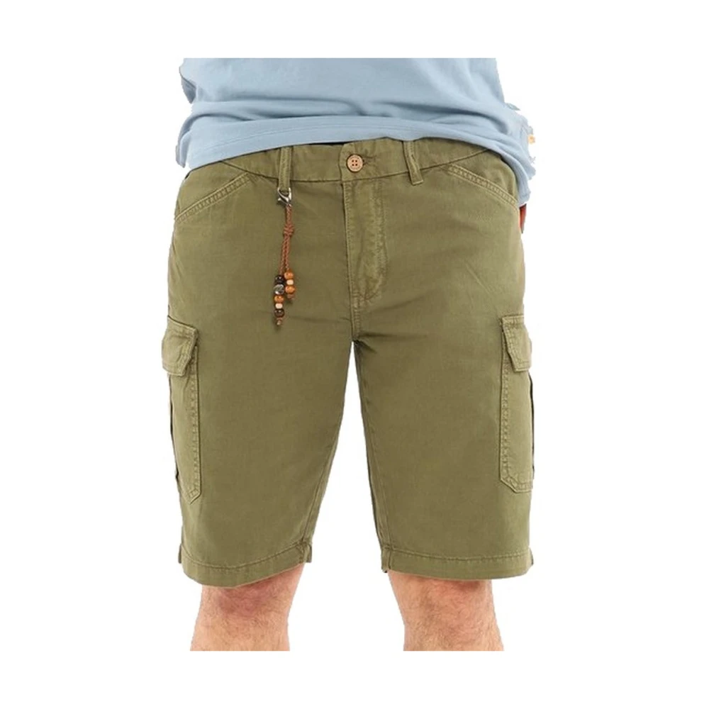 YES ZEE Cargo Shorts met vier zakken Green Heren