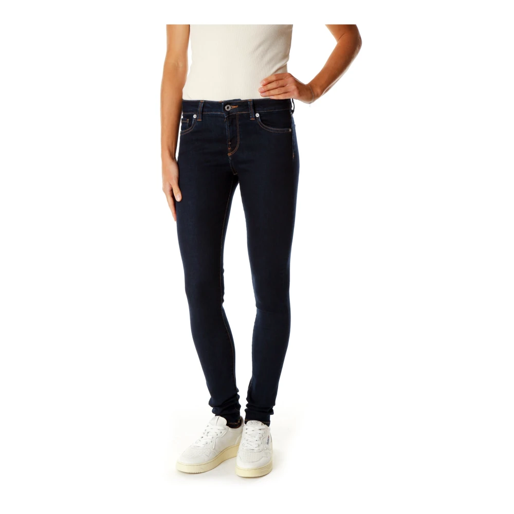 Pepe Jeans Low Waist Skinny Fit Jeans Blue Dames