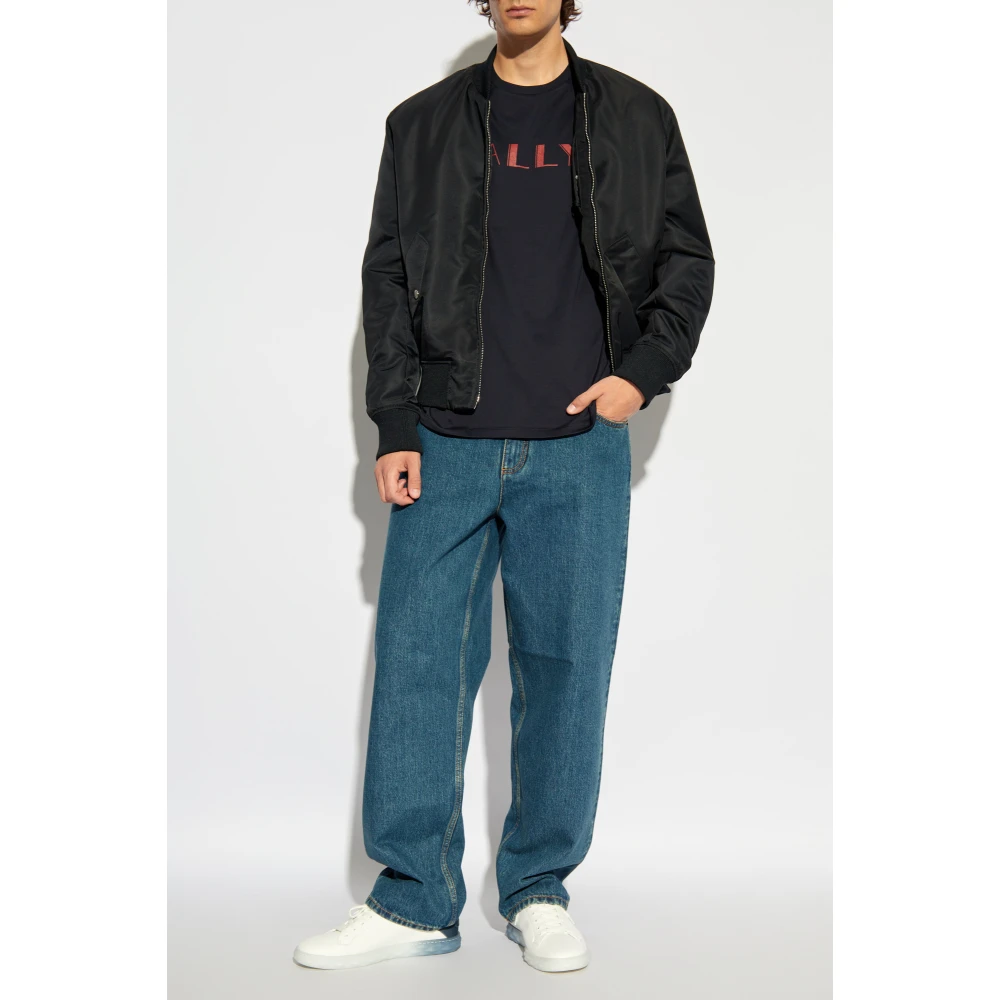 Bally T-shirt met bedrukt logo Blue Heren