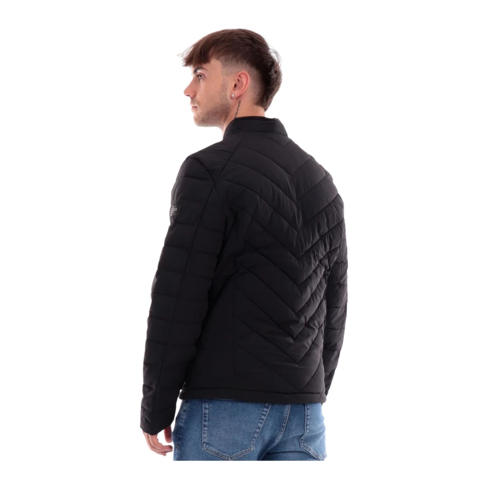 Guess Korte Gewatteerde Jas Black Heren